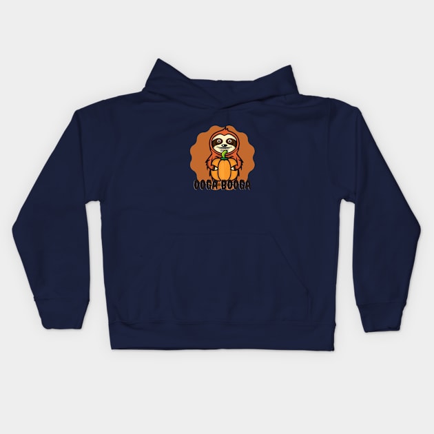 Ooga Booga Halloween Kids Hoodie by Boothy 